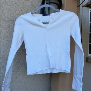 Brandy Melville white crop Top